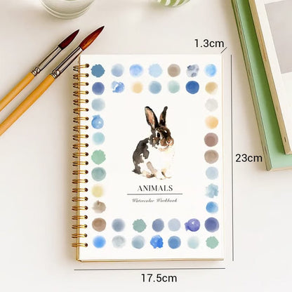 Cilifer®🎁Early Xmas Sales - 50% OFF🎅Watercolor Workbook for Beginners with 16 Colors Paint