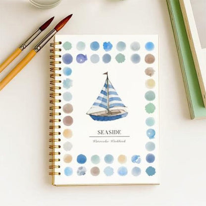 Cilifer®🎁Early Xmas Sales - 50% OFF🎅Watercolor Workbook for Beginners with 16 Colors Paint