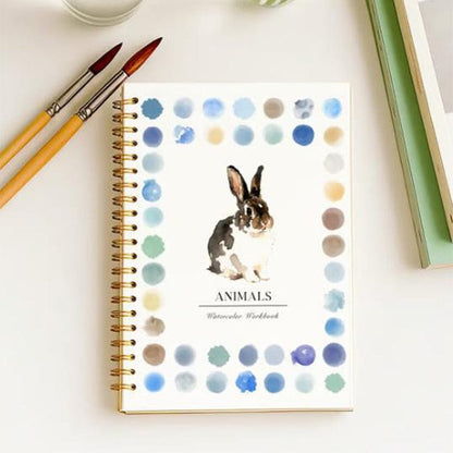 Cilifer®🎁Early Xmas Sales - 50% OFF🎅Watercolor Workbook for Beginners with 16 Colors Paint