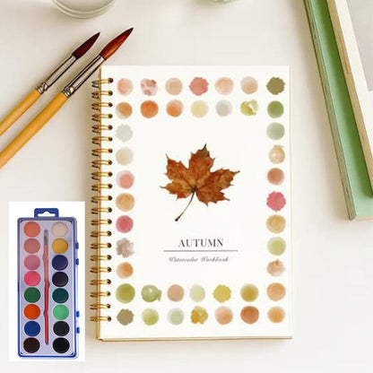 Cilifer®🎁Early Xmas Sales - 50% OFF🎅Watercolor Workbook for Beginners with 16 Colors Paint