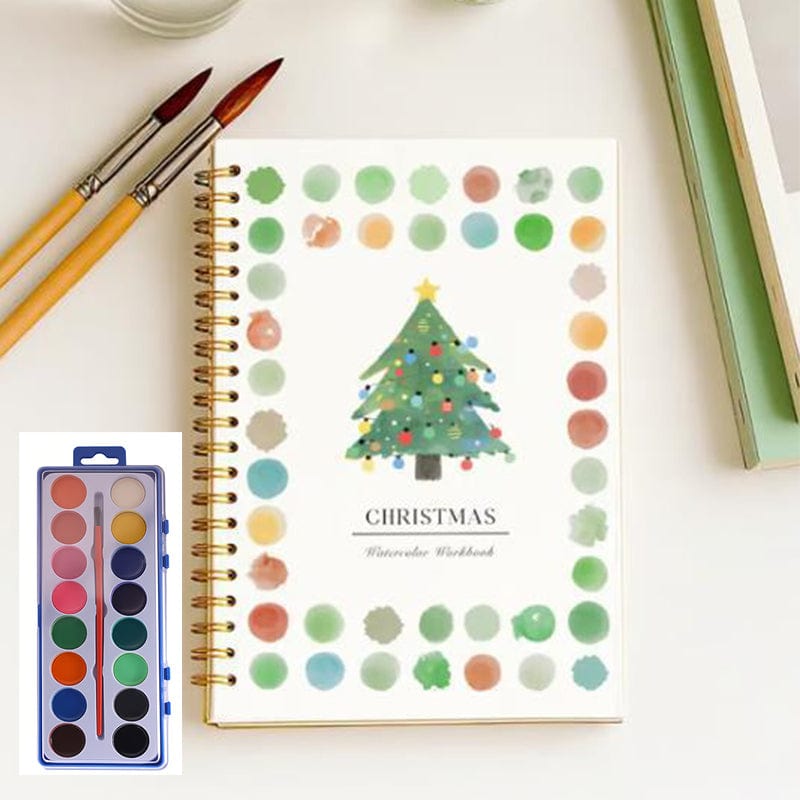 Cilifer®🎁Early Xmas Sales - 50% OFF🎅Watercolor Workbook for Beginners with 16 Colors Paint